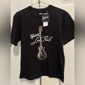Men’s size xs Uniqlo Gibson Les Paul Guitar T Shirt New With Tags